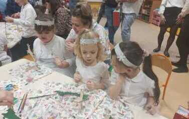 warsztaty świąteczne z rodzicami w grupie 4