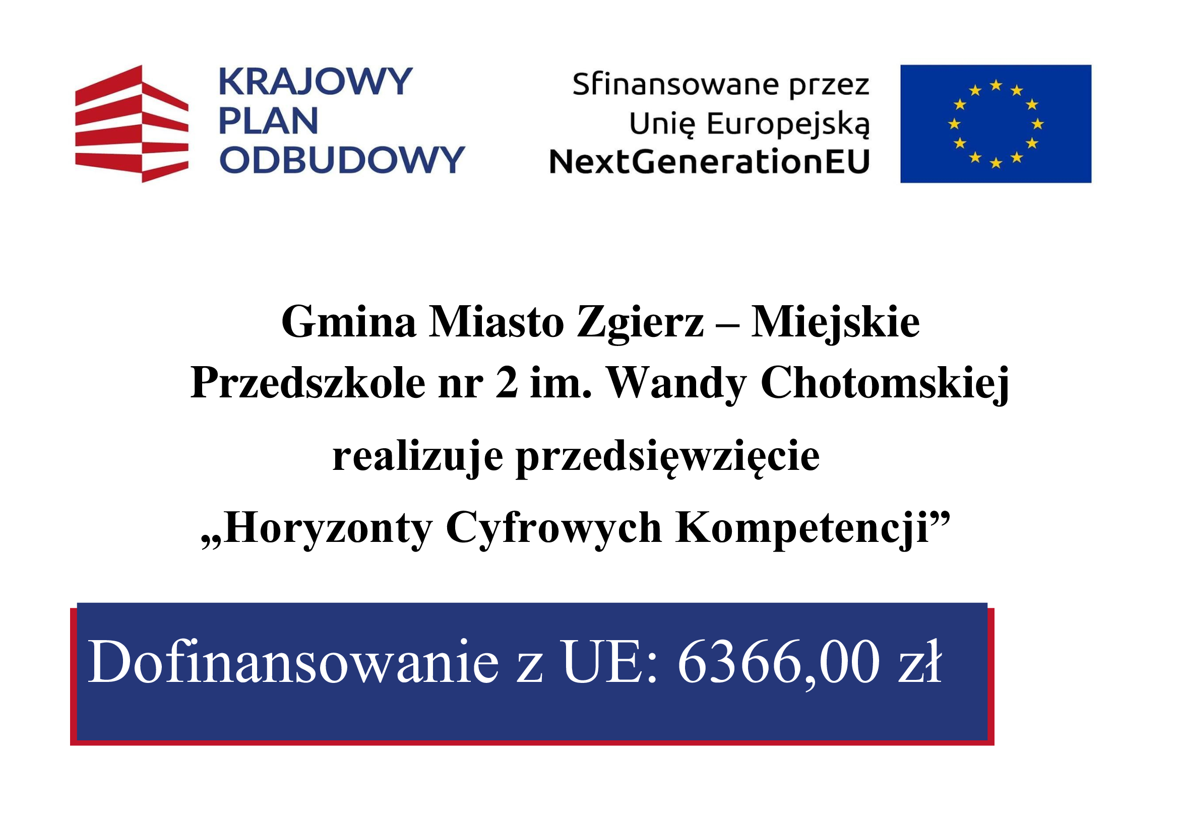 plakat udziału w&nbsp;projekcie Horyzonty cyfrowych kompetencji